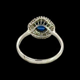 Estate 2.54 ct Fine Cab Sapphire Diamond Ring 14998
