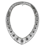 Estate One Of A Kind 23.38 cttw Black Diamond 6.97 cttw White Diamond 18K White Gold Necklace 15018