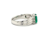 Estate 1.02 ct Emerald & Diamond Platinum Ring 13113