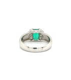 Estate 1.02 ct Emerald & Diamond Platinum Ring 13113