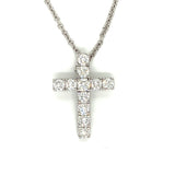 Designer Mira 1.11 cttw Diamond Cross Necklace 13675