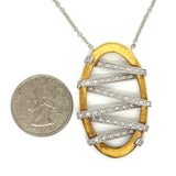 MaKur Diamond and 18K White and Yellow Gold Necklace
