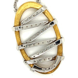 MaKur Diamond and 18K White and Yellow Gold Necklace