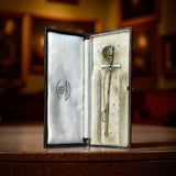 Victorian Royalty Sword French Enamel and Diamond Brooch