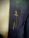 Victorian Royalty Sword French Enamel and Diamond Brooch