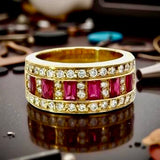 Designer EMJ 1.23 cttw Ruby Diamond Ring 13697