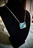 Estate Fine 97.15 ct Aquamarine 1.00 cttw Diamond 14K White Gold 22" Necklace 15081