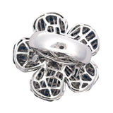 14.50 cttw Sapphire & Diamond 18K White Gold Ring 15700