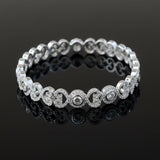 Designer AV 3.32cttw Diamond Bracelet 14Kt White Gold