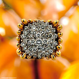 Estate Cluster Diamond 2.50 cttw 18K Yellow Gold Ring 15230