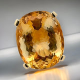 Estate Huge Citrine Oval 53.63 ct 14K Yellow Gold Gold 15238