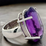 Estate Amethyst Oval 36.06 ct 14K Yellow Gold Ring 15239