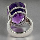 Estate Amethyst Oval 36.06 ct 14K Yellow Gold Ring 15239