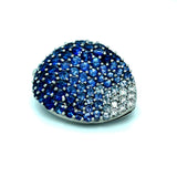 Estate Designer Mark Patterson Sapphire Platinum Pendant/Brooch 13635