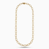 10.35cttw Diamond Link 14Kt Yellow Gold Necklace