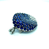 Estate Designer Mark Patterson Sapphire Platinum Pendant/Brooch 13635