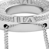 Tiffany & Company Diamond and 18K White Gold Roman Numeral Pendant