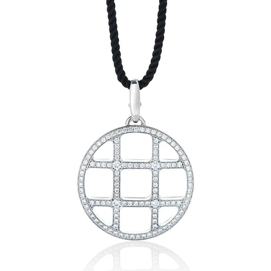 Cartier Pasha Diamond Black Cord Necklace