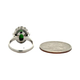 Estate Jade Cabochon and Diamond Ring 15269