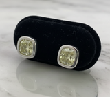 Designer Maya Lianna 2.12 cttw Natural Fancy Gray Greenish Yellow (GIA) Earrings 14748