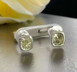 Designer Maya Lianna 2.14 cttw Natural Light Yellow - Green Yellow (GIA) Earrings 14747