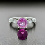 Elegant 1.48ct Pink Sapphire and Diamond Ring 14767