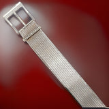 Estate Italian Diamond 18K White Gold Buckle Bracelet 14307