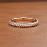 Martin Flyer Diamond and 14K Rose Gold Eternity Band