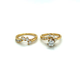 Estate Bridal Set .57ct RBC Center Diamond 13886