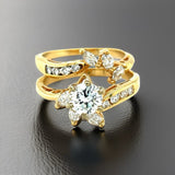 Estate Bridal Set .57ct RBC Center Diamond 13886