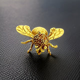 Estate 14K Yellow Gold Bumble Bee Brooch 27 mm 26 mm 14263