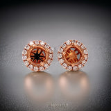 Maya Lianna .31 cttw Diamond Rose Gold Earring Jacket 02569