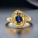 Estate Designer Prestige Sapphire Diamond Ring 13793