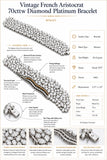 Vintage French Aristocrat 70cttw Diamond Platinum Bracelet