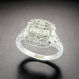 E.H. Collection 14K White Gold .92 cttw Diamond Ring 12364