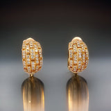 Estate Cartier Paris Maillon de Panthere 3.00 cttw Diamond 18K Yellow Gold Earrings 14231