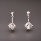 14K White Gold 3.75 cttw Diamond Earrings 02827