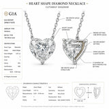 3.01ct Diamond Heart Shape Necklace 14K White Gold
