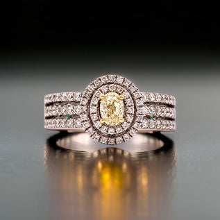 1.00 cttw Fancy Yellow Diamond Ring 02203