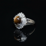 Cat's Eye Green Chrysoberyl & Diamond Platinum Ring