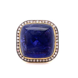 Estate 53.20 ct Tanzanite Sugarloaf & Diamond Ring 12549