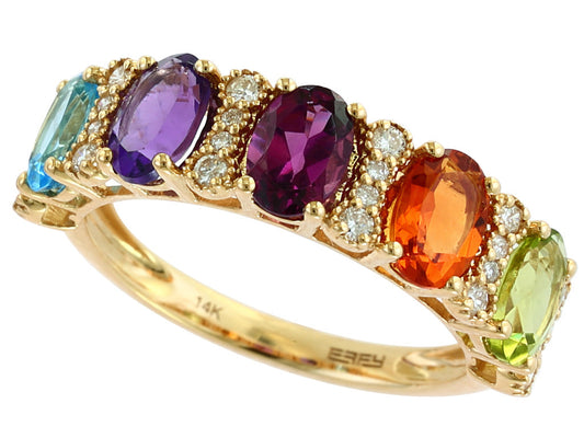 E.H. Collection 2.20 cttw Multicolor Gemstone Band 12827