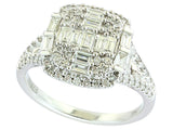 E.H. Collection 14K White Gold .92 cttw Diamond Ring 12364