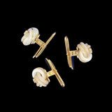 Designer Gero MOP & Diamond Set Of 3 Shirts Studs