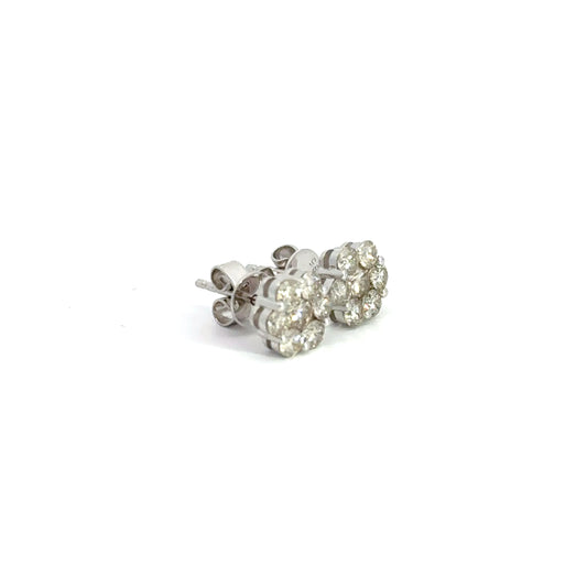 1.00 CTTW Cluster Earrings