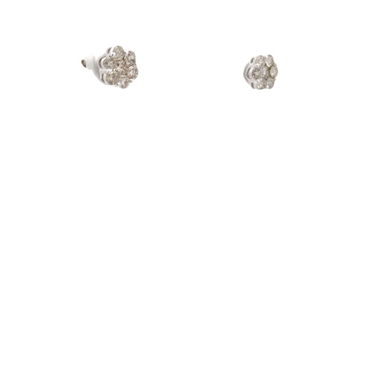 1.00 CTTW Cluster Earrings