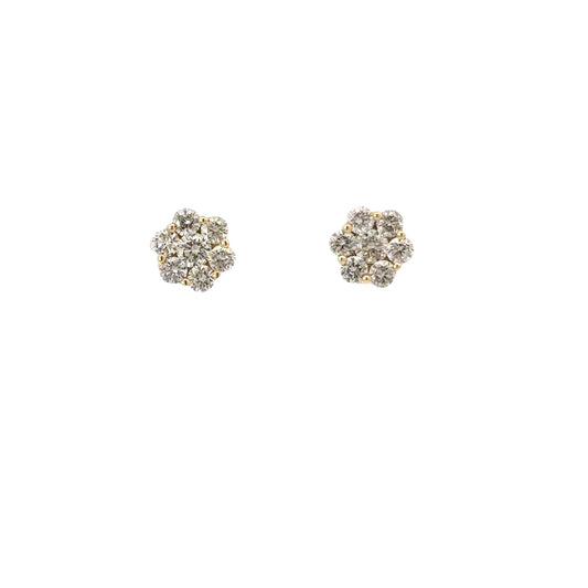 1.00 CTTW Cluster Earrings