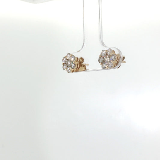 1.00 CTTW Cluster Earrings
