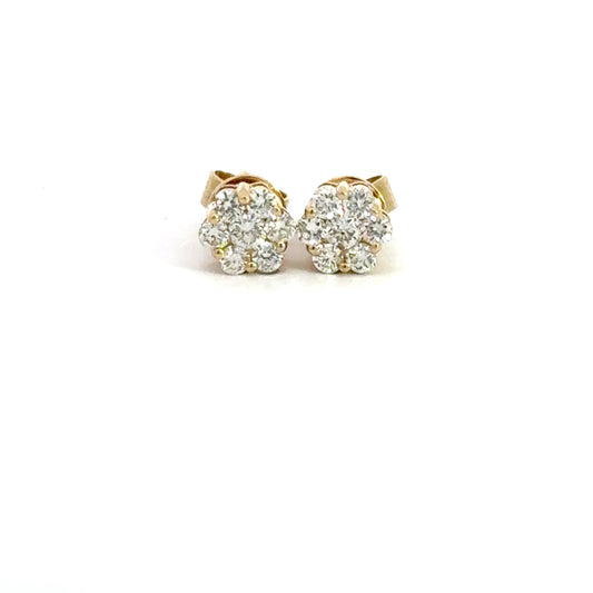 0.50 CTTW Cluster Earrings