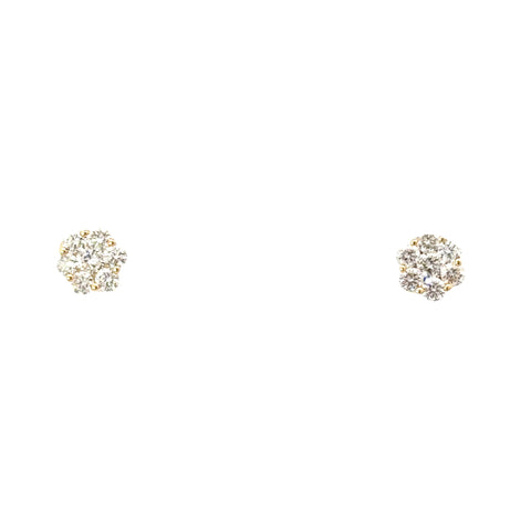 1.00 CTTW Cluster Earrings